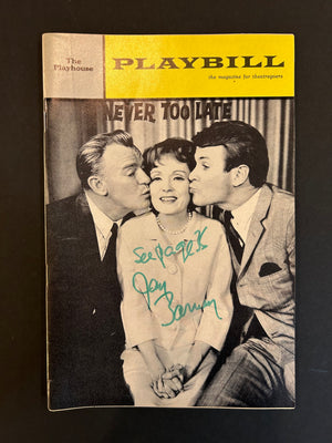 Signed "Never Too Late" Playbill
