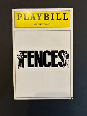 "Fences" Original Broadway Production Playbill