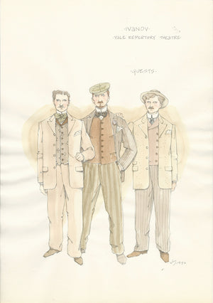 IVANOV - Male Guests Costume Sketch by Jess Goldstein