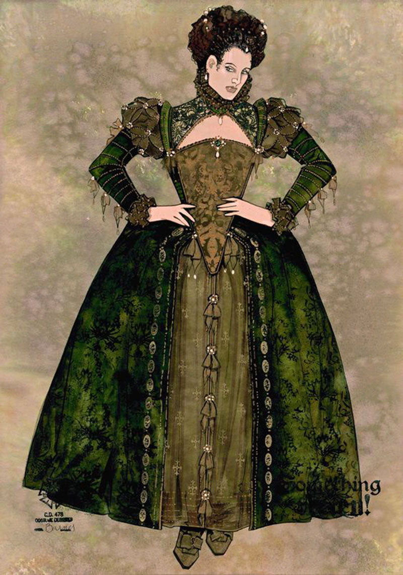 SOMETHING ROTTEN - Female Ensemble No 2 Costume Sketch by Gregg Barnes
