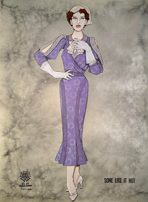 SOME LIKE IT HOT  Female Ensemble San Diego Hotel - Original Costume Sketch by Gregg Barnes