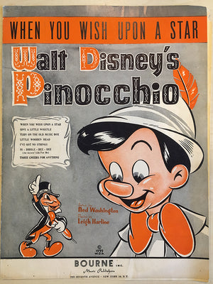 "When You Wish Upon a Start" from Disney's Pinocchio Sheet Music