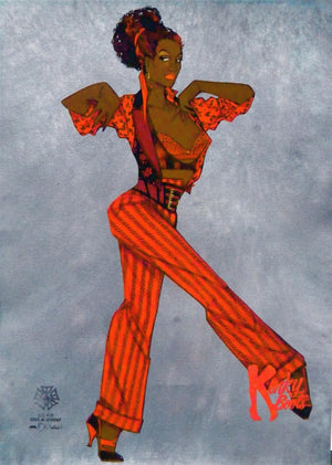 "Kinky Boots" - Lola Costume Concept Sketch By Gregg Barnes