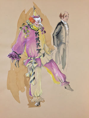 Theoni Aldredge Original "Barnum" Sketch - Dinner Party Act 2