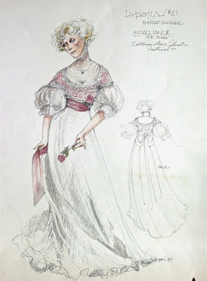 Blythe Danner In Misalliance  Costume Sketch By Zack Brown