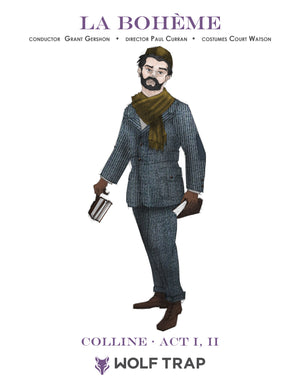 "La Boheme" Colline Costume Sketch By Court Watson