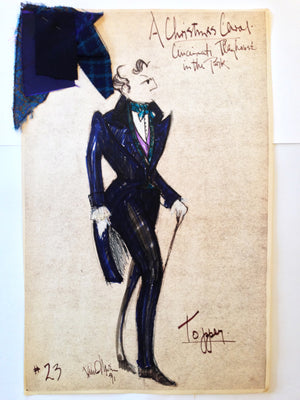 "A Christmas Carol" Topper Orig. Costume Sketch, David Murin