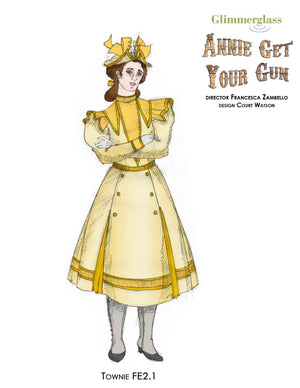 "Annie Get Your Gun" Townie Girl Costume Sketch By Court Watson