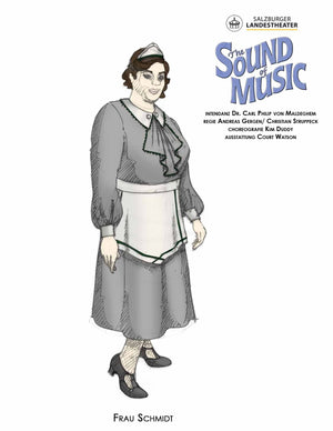 "The Sound Of Music" Frau Schmidt Costume Sketch By Court Watson