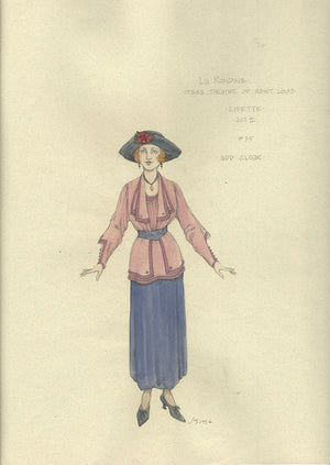 LA RONDINE - Lisette Costume Sketch by Jess Goldstein