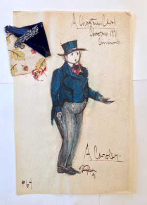 "A Christmas Carol" A Caroler Costume Sketch, David Murin