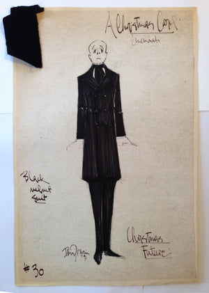 "A Christmas Carol" Ghost of Xmas Future Costume Sketch David Murin
